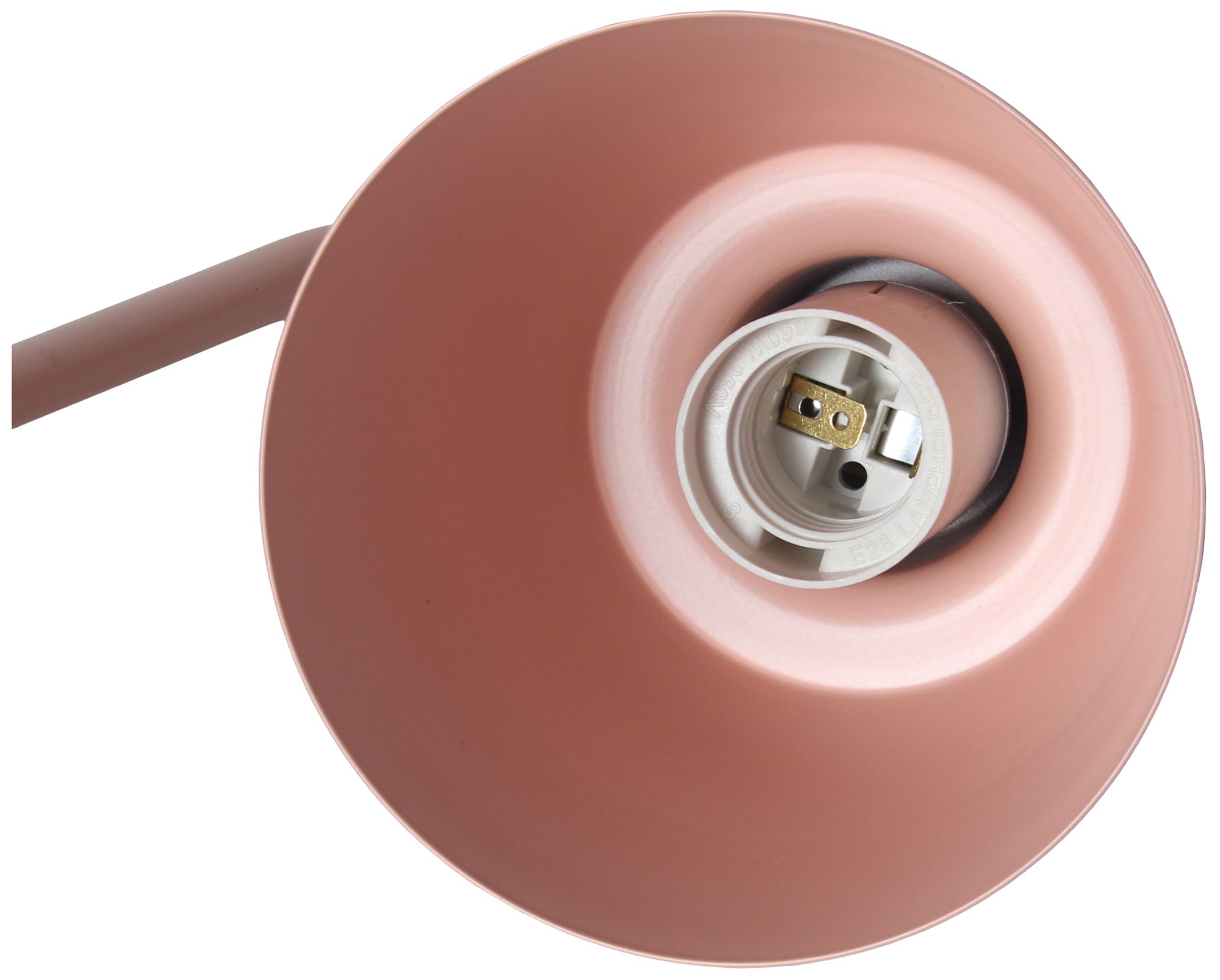 Simple Designs 16" Sleek Essentials Adjustable Mtl Desk Task LP, Blush Pink