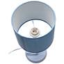 7_Simple Designs 17.13" Metal Modern Table Lamp, Drum Fabric Shade, Blue more views