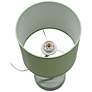 7_Simple Designs 17.13" Metal Modern Table Lamp, Drum Fabric Shade, Green more views