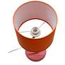 7_Simple Designs 17.13" Metal Modern Table Lamp, Drum Fabric Shade, Orange more views