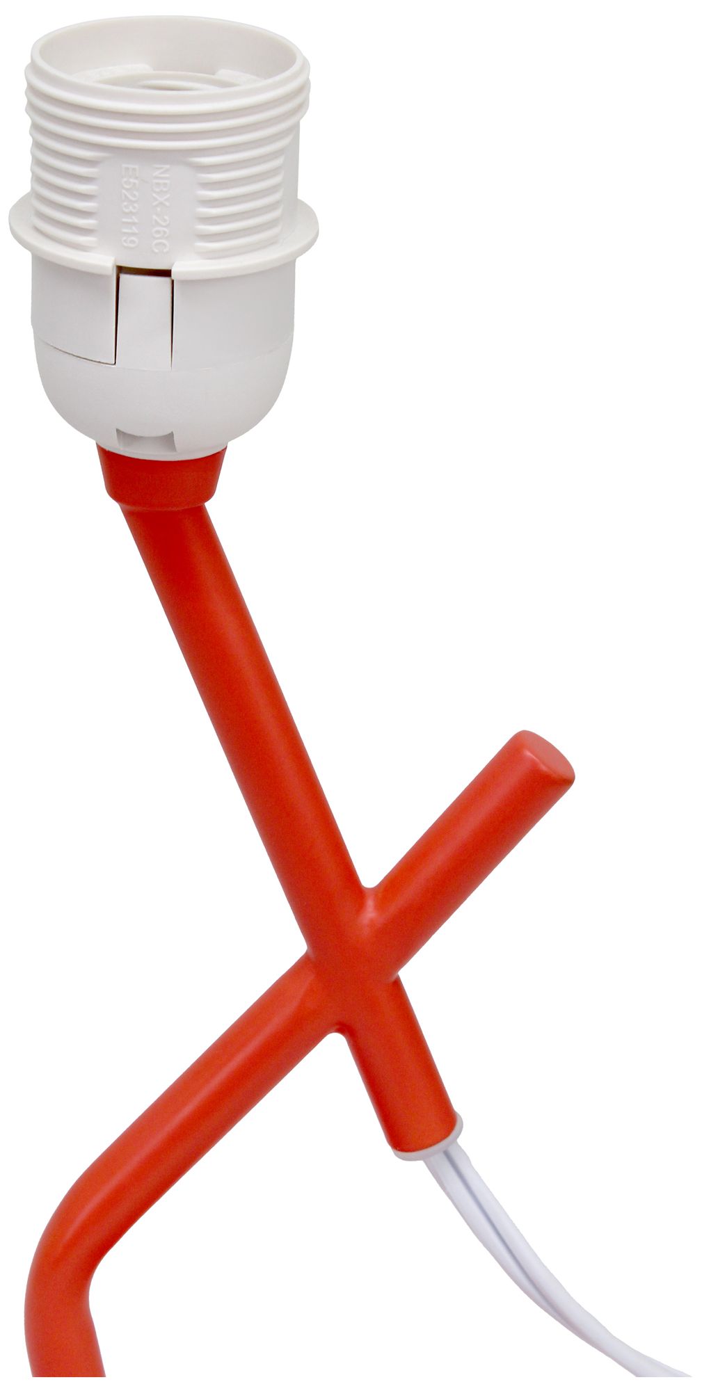 Simple Designs 17.13" Metal Modern Table Lamp, Drum Fabric Shade, Orange