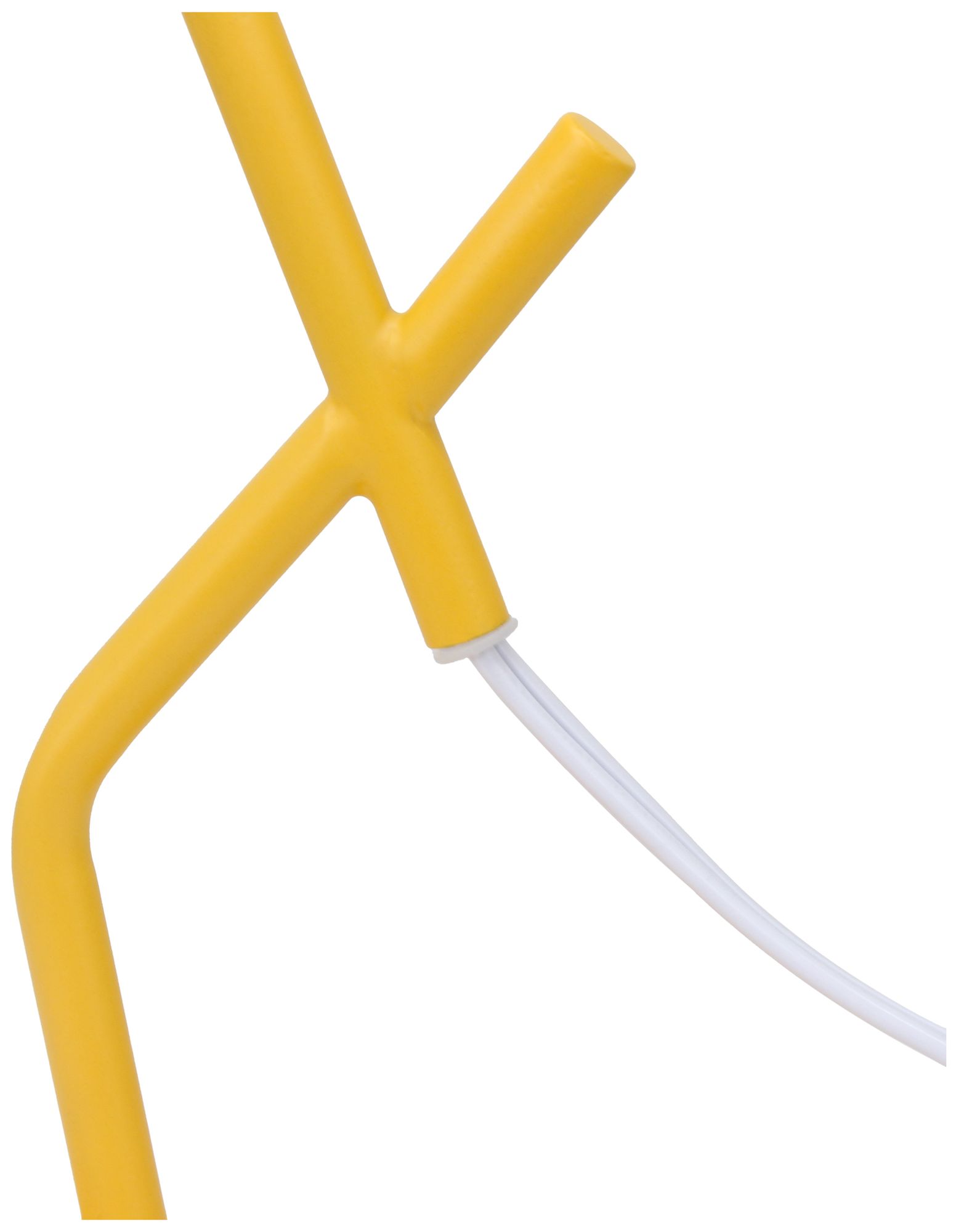 Simple Designs 17.13" Metal Modern Table Lamp, Drum Fabric Shade, Yellow