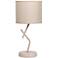 Simple Designs 17.13" Metal Modern Table Lamp, Drum Fbc Shade, Light Beige