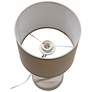 7_Simple Designs 17.13" Metal Modern Table Lamp, Drum Fbc Shade, Light Beige more views