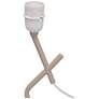 Simple Designs 17.13" Metal Modern Table Lamp, Drum Fbc Shade, Light Beige