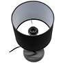 7_Simple Designs 17.13" Metal Modern Table Lamp with Drum Fabric Shade, Black more views