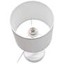 7_Simple Designs 17.13" Metal Modern Table Lamp with Drum Fabric Shade, White more views