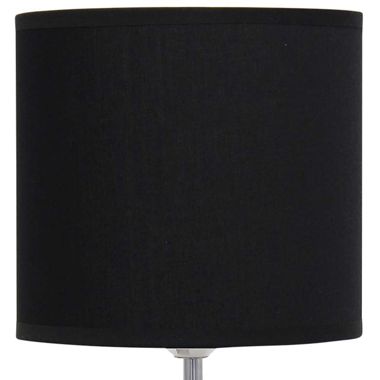Image 3 Simple Designs 17 1/2" High Black Sculpted Accent Table Lamp more views