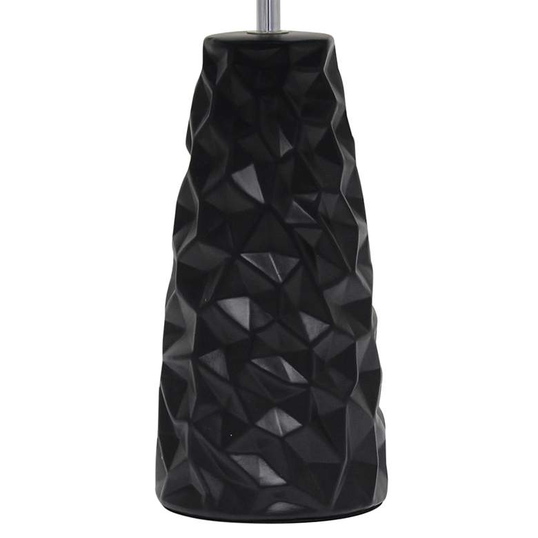 Image 4 Simple Designs 17 1/2" High Black Sculpted Accent Table Lamp more views