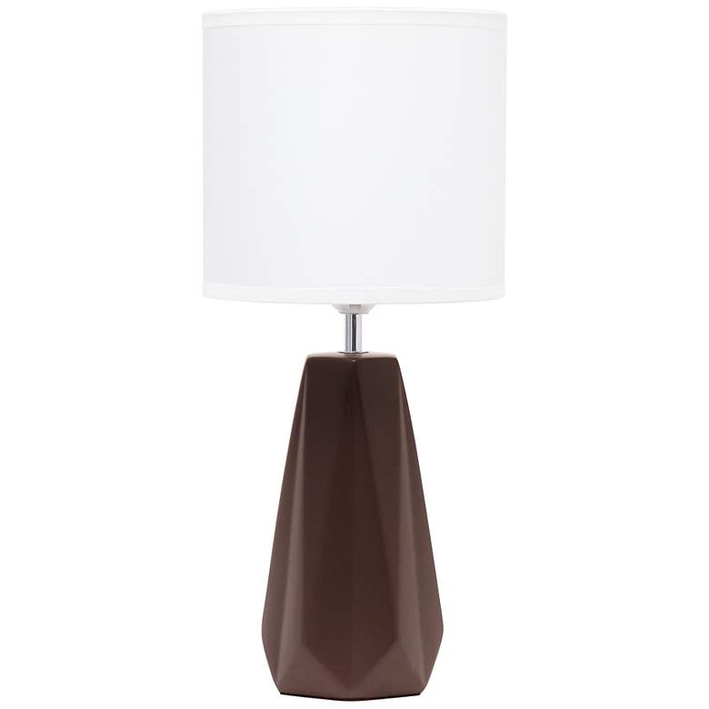 Image 2 Simple Designs 17 1/2 inch High Espresso Brown Accent Table Lamp