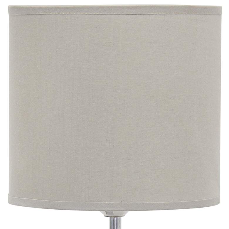 Image 3 Simple Designs 17 1/2 inch High Gray Sculpted Accent Table Lamp more views