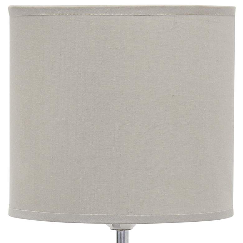 Image 3 Simple Designs 17 1/2" High Gray Sculpted Accent Table Lamp more views