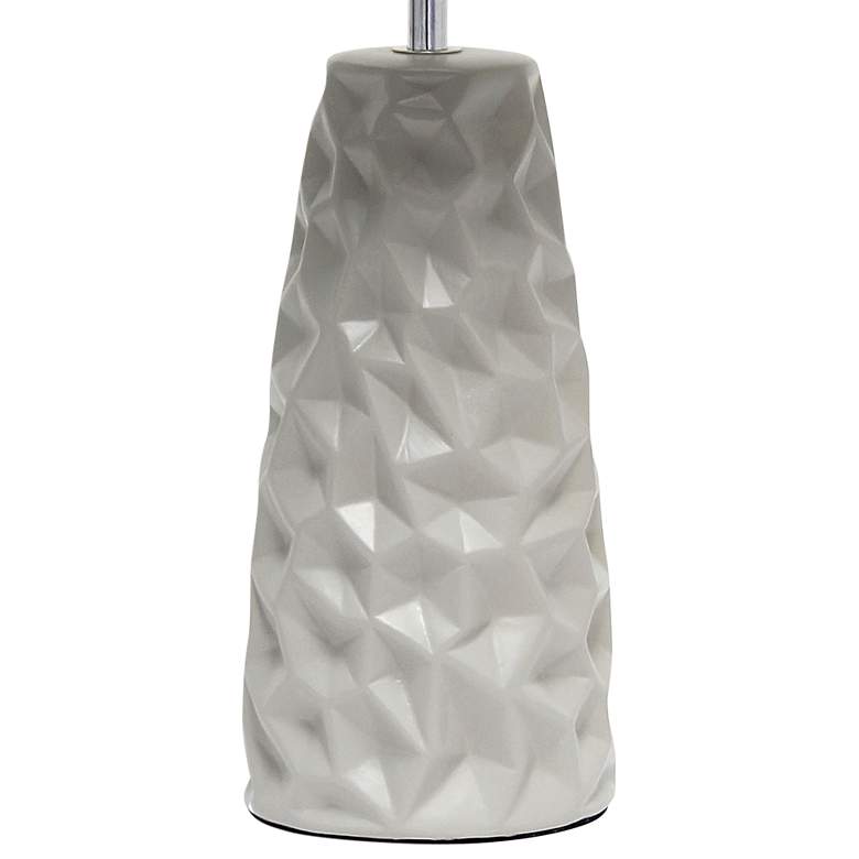 Image 4 Simple Designs 17 1/2 inch High Gray Sculpted Accent Table Lamp more views