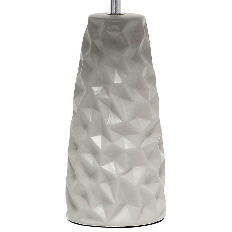 Image 4 Simple Designs 17 1/2" High Gray Sculpted Accent Table Lamp more views