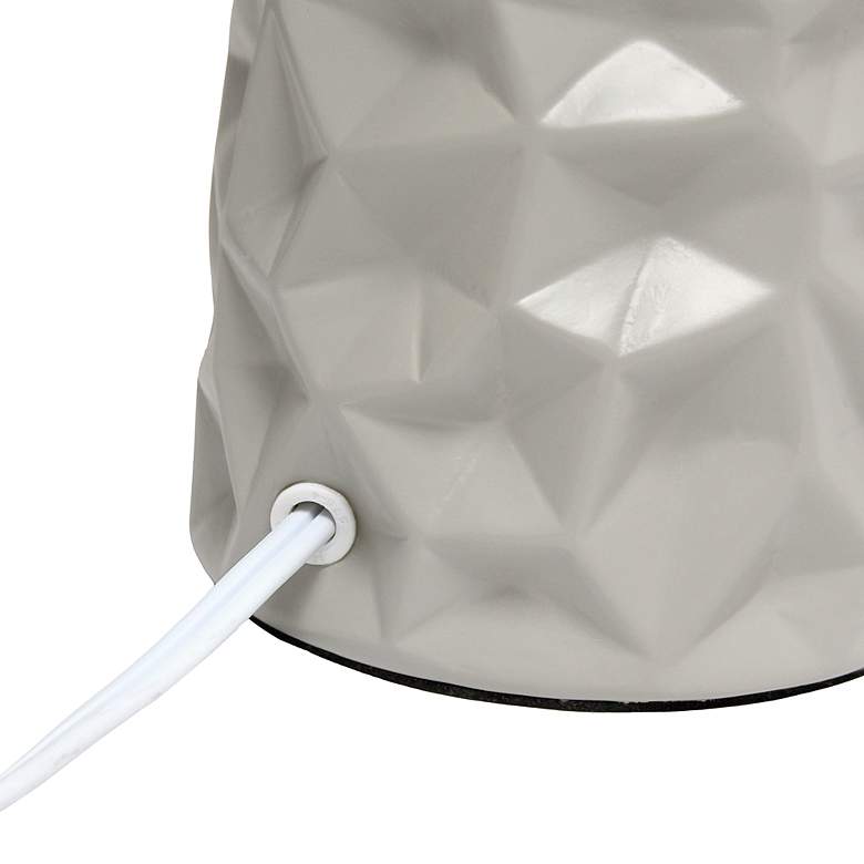 Image 5 Simple Designs 17 1/2" High Gray Sculpted Accent Table Lamp more views