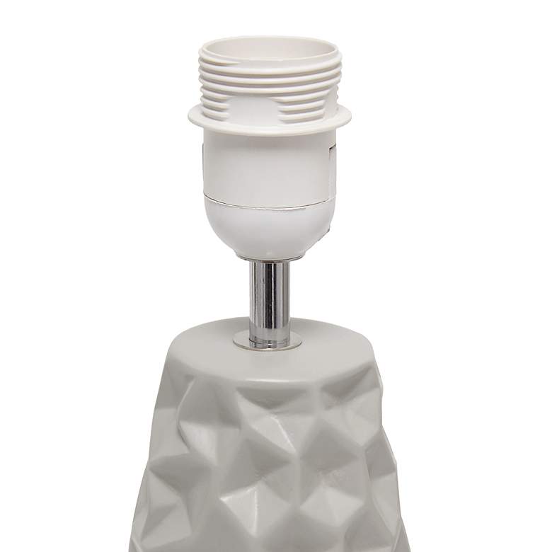 Image 6 Simple Designs 17 1/2" High Gray Sculpted Accent Table Lamp more views