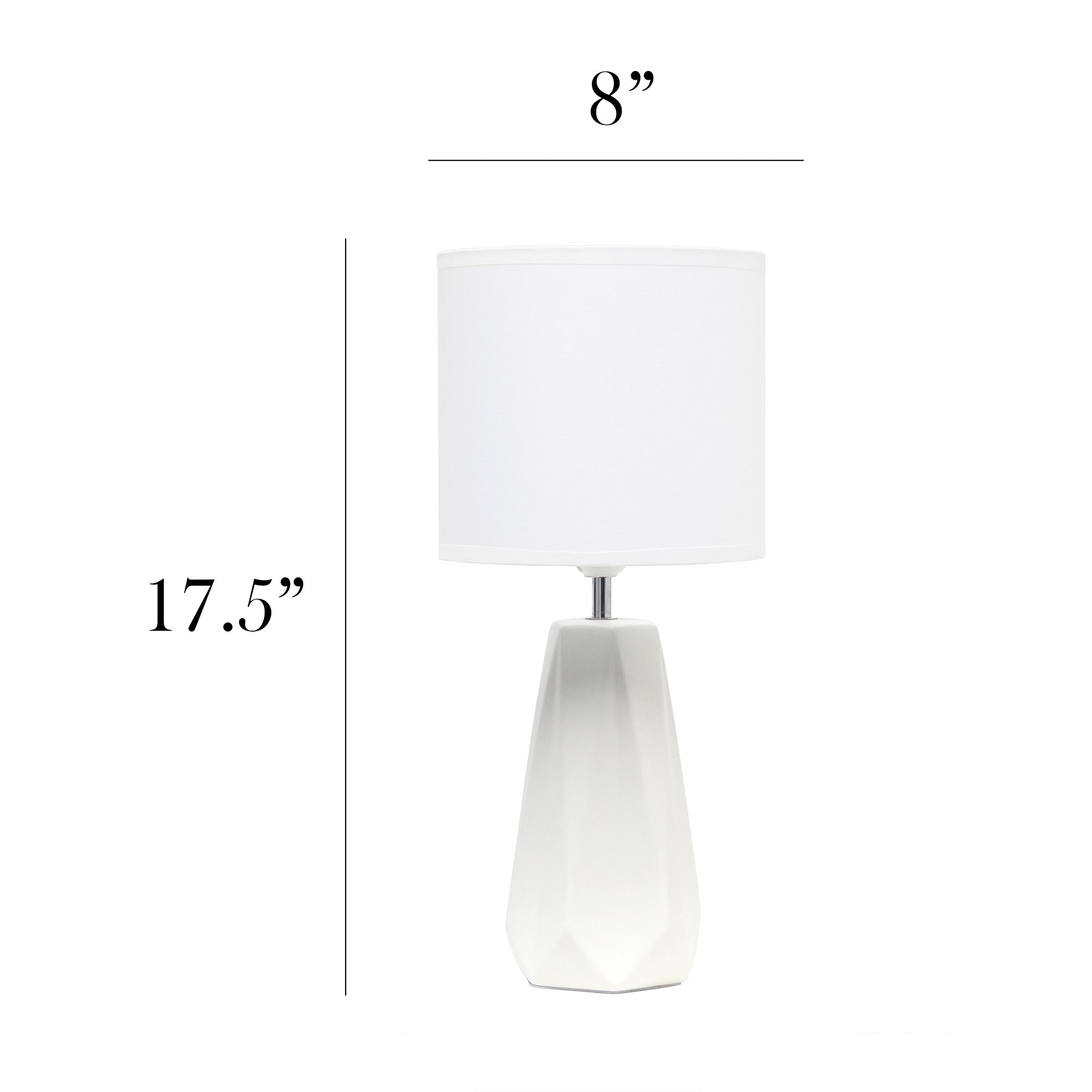 Simple Designs 17 1/2" High Off-White Accent Table Lamp