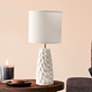 1_Simple Designs 17 1/2" High Off-White Sculpted Accent Table Lamp