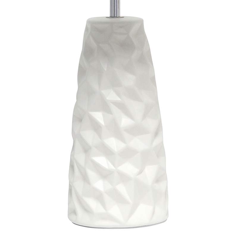 Image 4 Simple Designs 17 1/2" High Off-White Sculpted Accent Table Lamp more views
