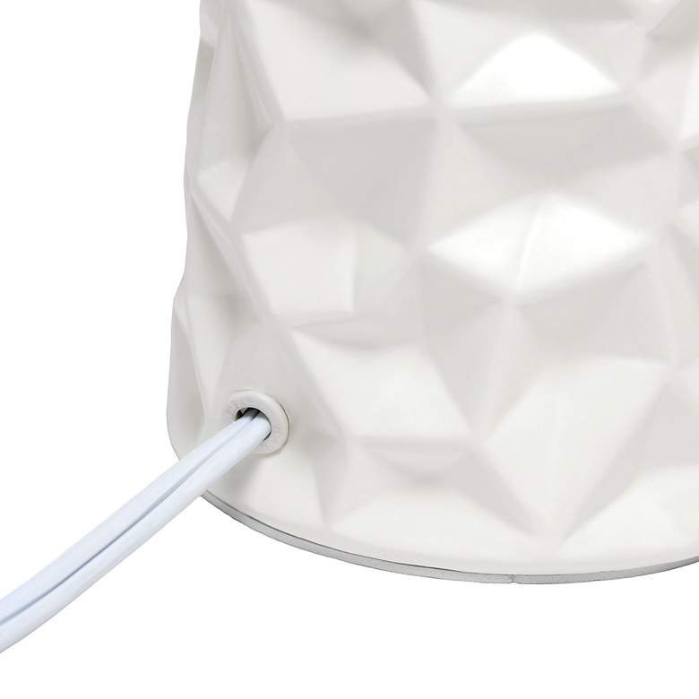 Image 5 Simple Designs 17 1/2" High Off-White Sculpted Accent Table Lamp more views