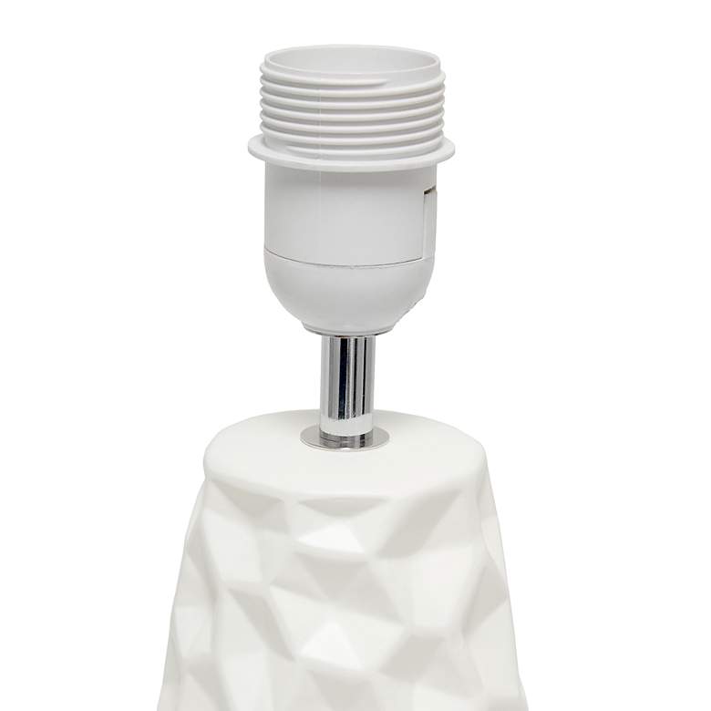 Image 6 Simple Designs 17 1/2" High Off-White Sculpted Accent Table Lamp more views