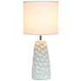 Simple Designs 17 1/2" High Off-White Sculpted Accent Table Lamp