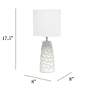 Simple Designs 17 1/2" High Off-White Sculpted Accent Table Lamp