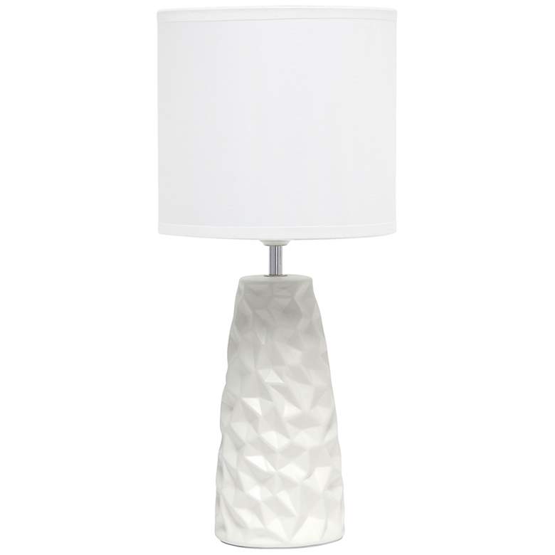 Image 2 Simple Designs 17 1/2 inchH Off-White Sculpted Accent Table Lamp