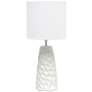Simple Designs 17 1/2"H Off-White Sculpted Accent Table Lamp