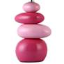Simple Designs 17 1/2"H Shades of Pink Stone Ceramic Accent Table Lamp