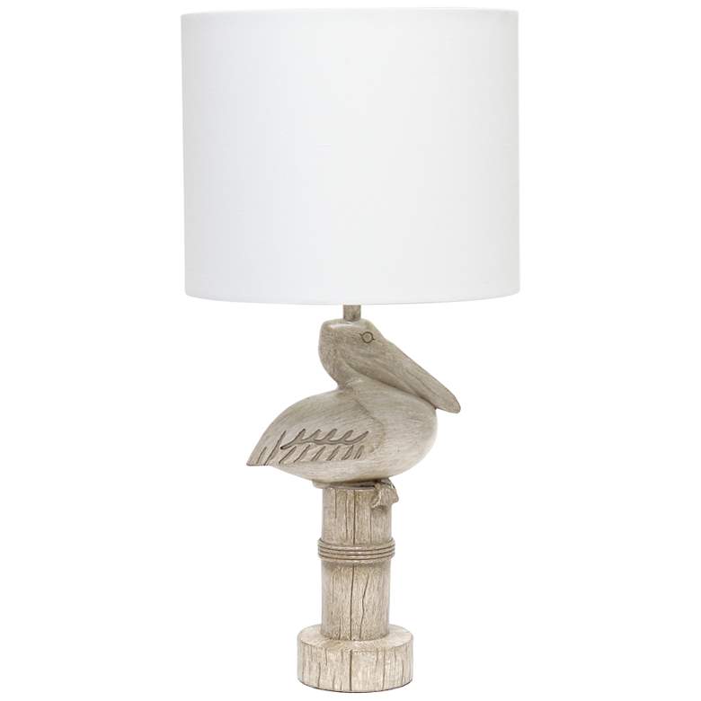 Image 3 Simple Designs 17 1/4" High Beige Pelican Accent Table Lamp