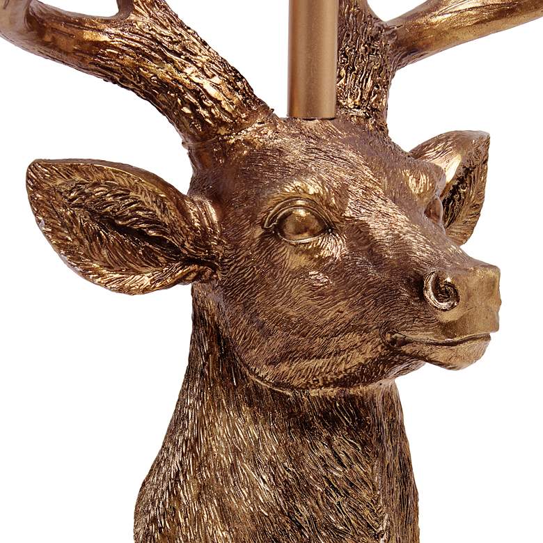 Image 6 Simple Designs 17 1/4"H Copper Deer Antler Accent Table Lamp more views