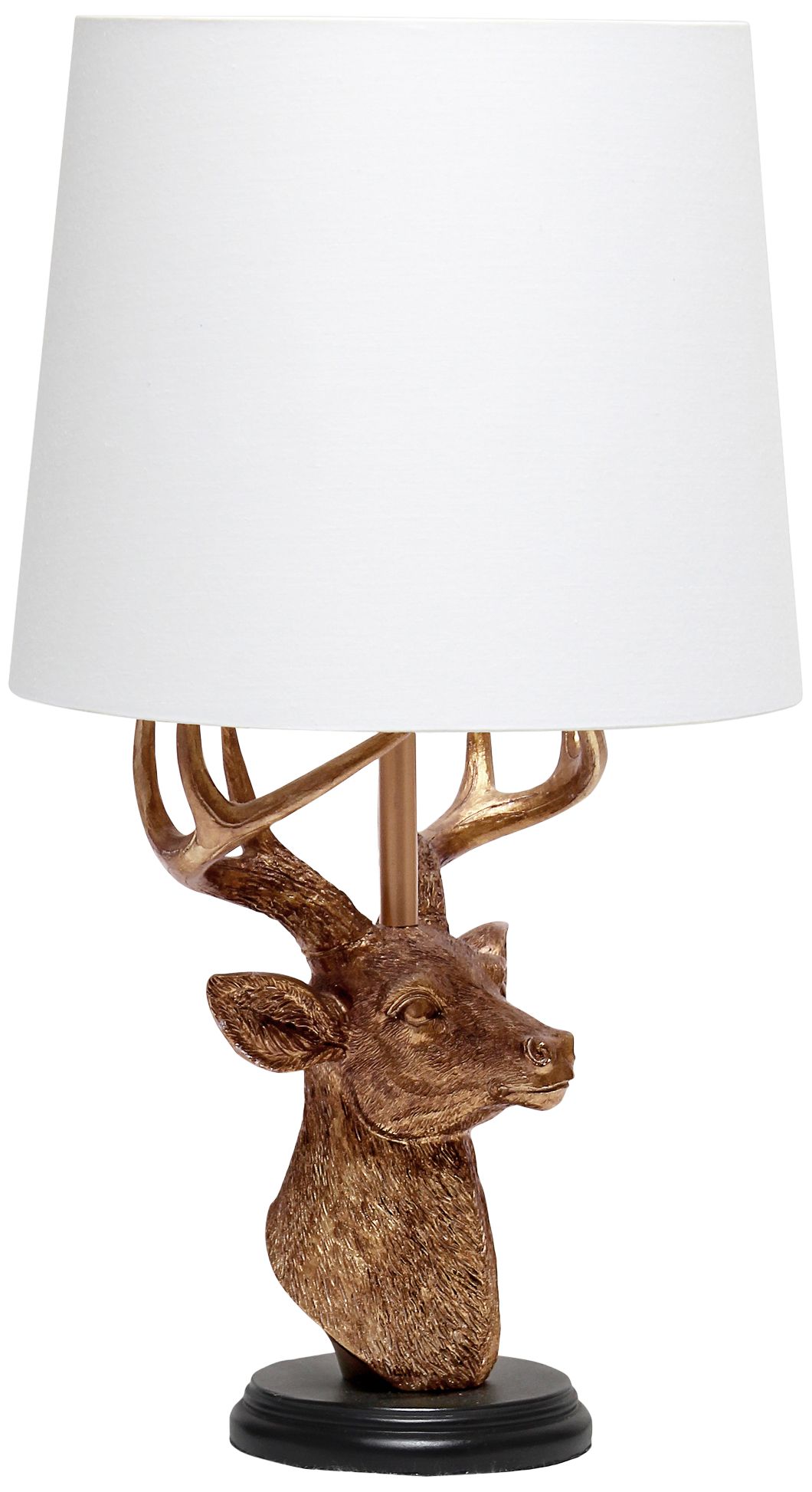 Simple Designs 17 1/4"H Copper Deer Antler Accent Table Lamp