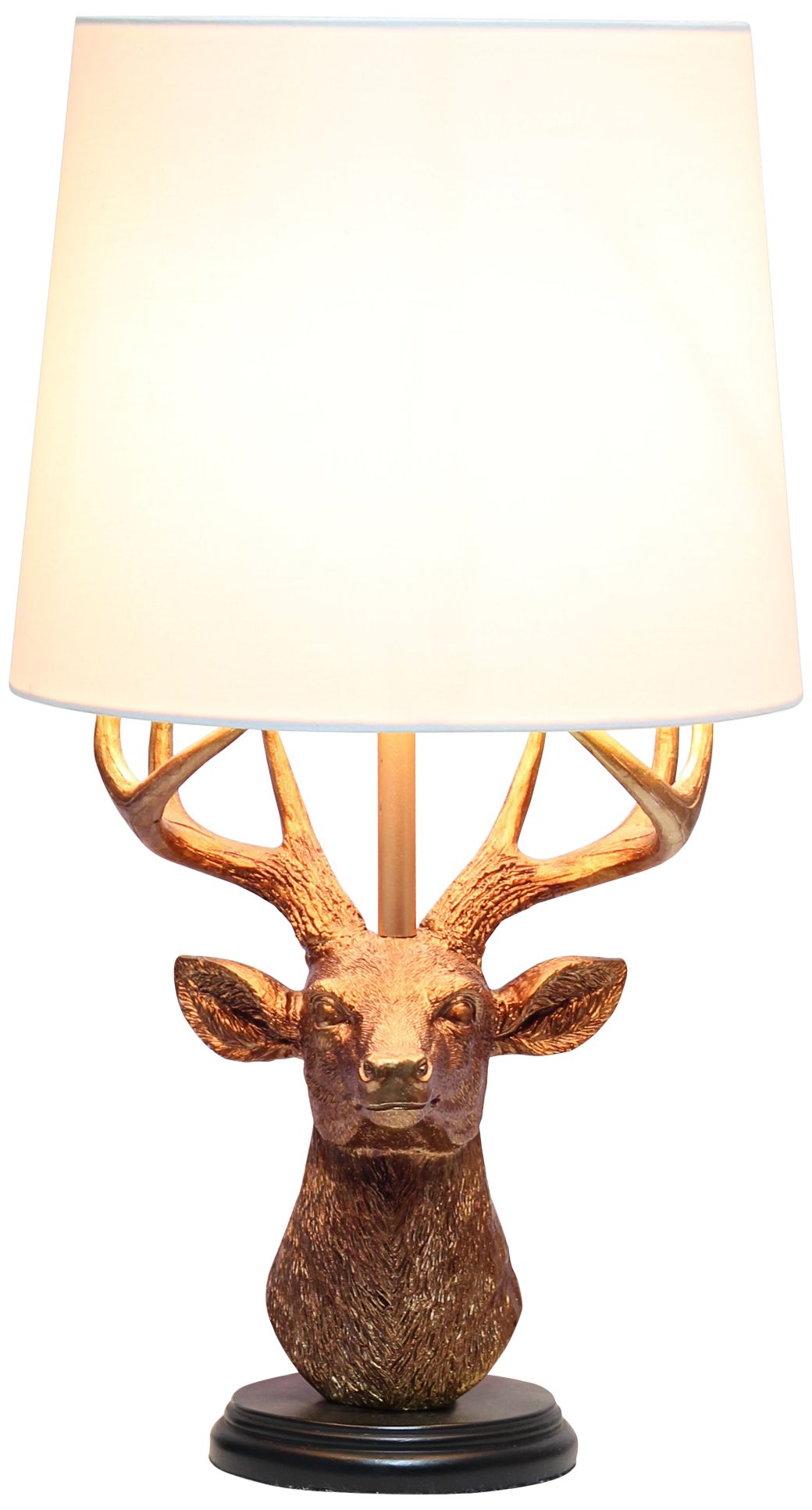 Simple Designs 17 1/4"H Copper Deer Antler Accent Table Lamp