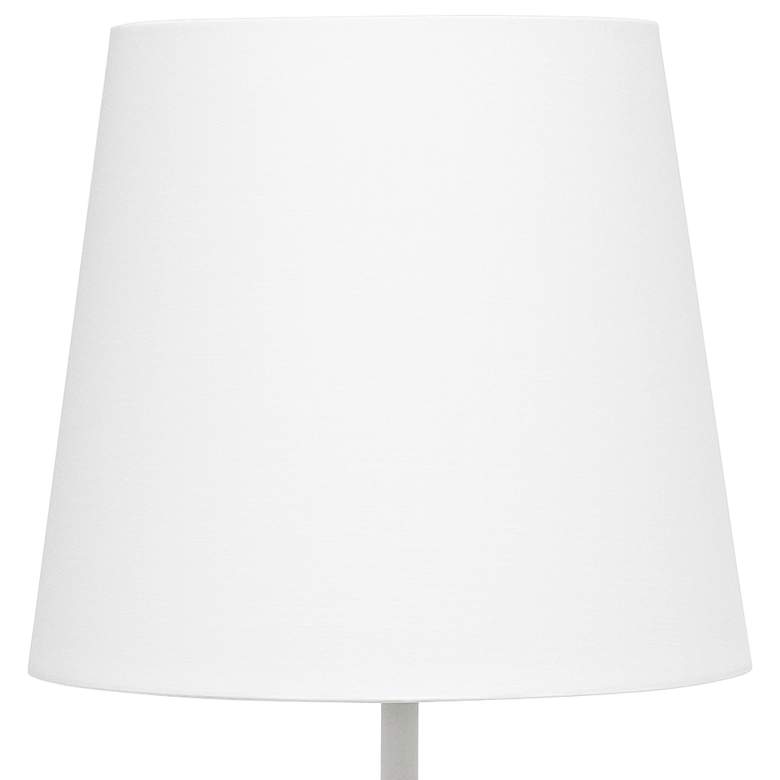 Image 3 Simple Designs 17 1/4"H White Chess Horse Accent Table Lamp more views