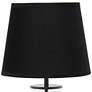 Simple Designs 17" Black and Clear Glass Accent Table Lamp