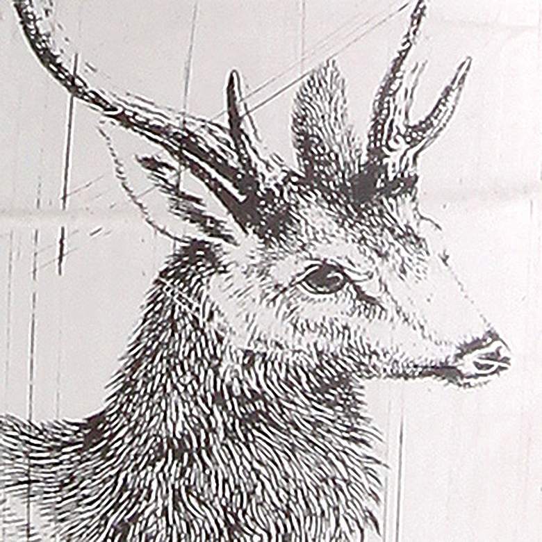 Image 6 Simple Designs 17" High White-Washed Deer Accent Table Lamp more views