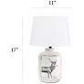 Simple Designs 17" High White-Washed Deer Accent Table Lamp