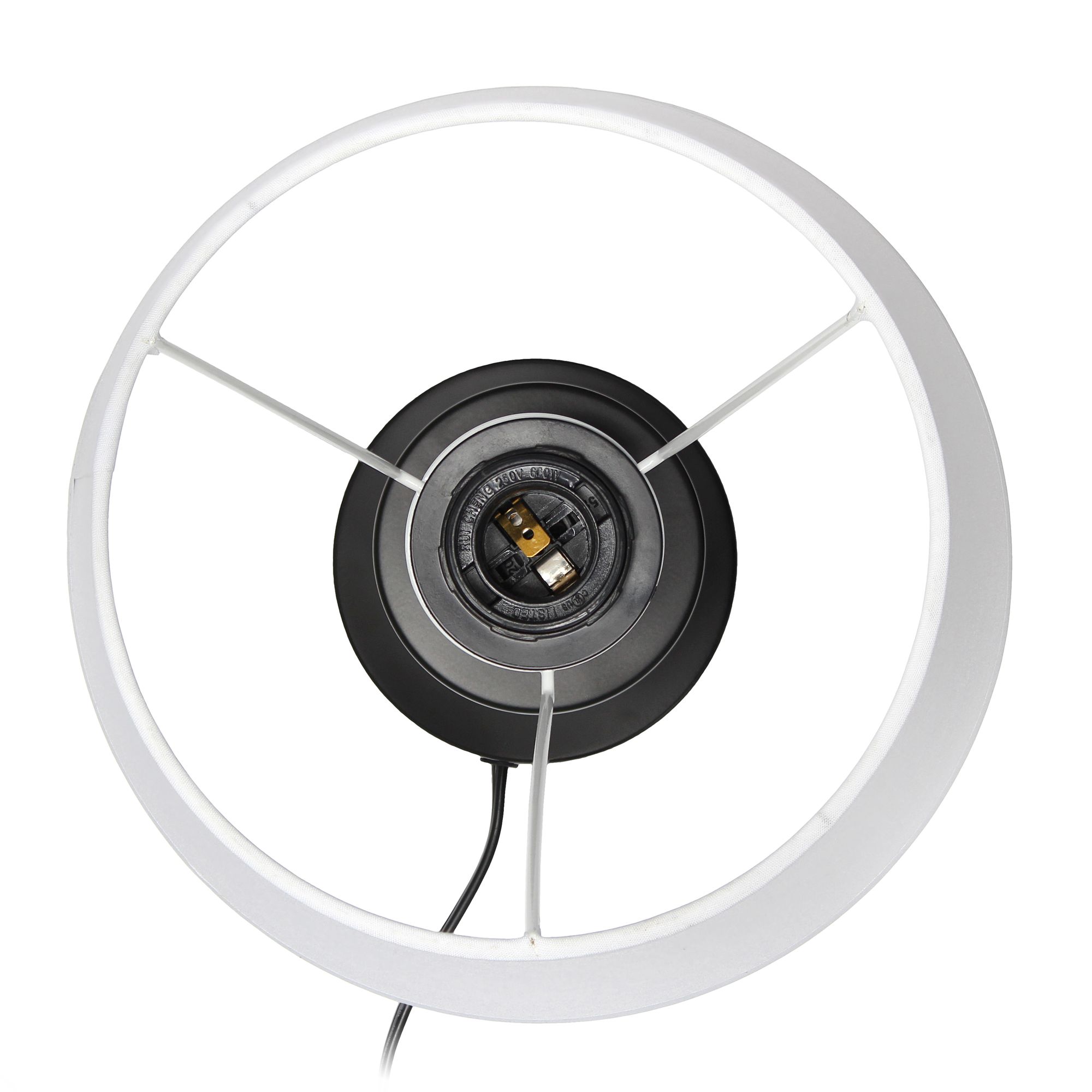 Simple Designs 17"H Black Metal and Glass Encased Accent Table Lamp