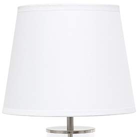 Image3 of Simple Designs 17"H Brushed Nickel Metal Encased Accent Table Lamp more views