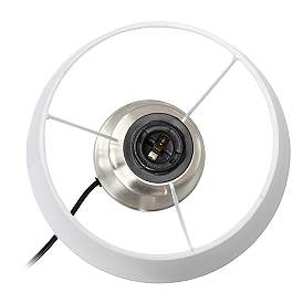 Image5 of Simple Designs 17"H Brushed Nickel Metal Encased Accent Table Lamp more views