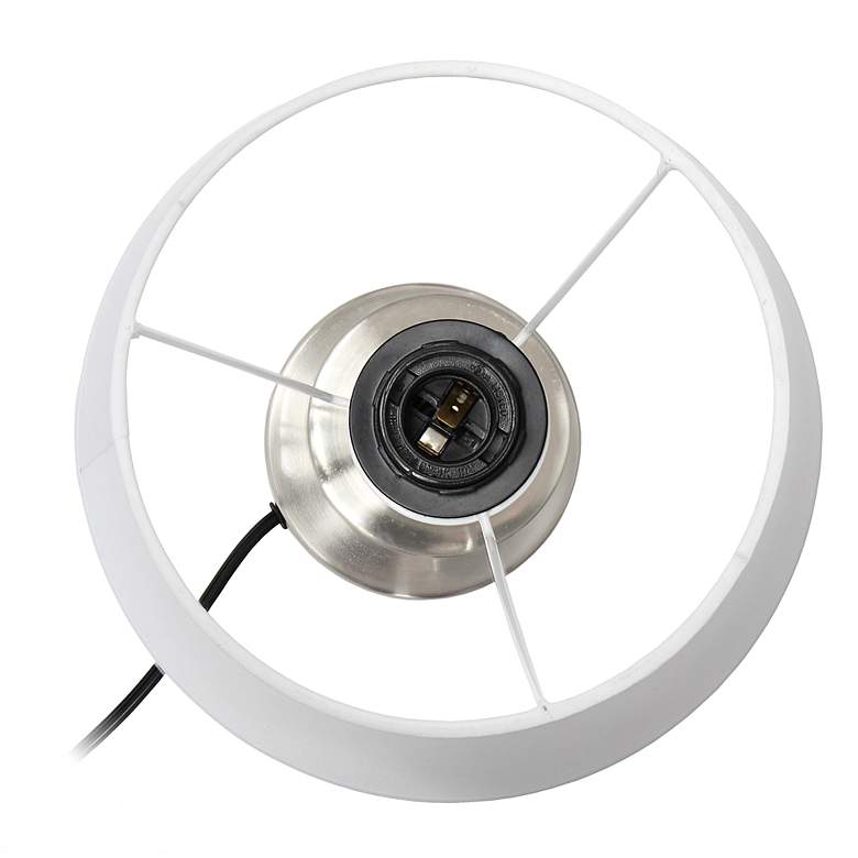 Image 5 Simple Designs 17"H Brushed Nickel Metal Encased Accent Table Lamp more views