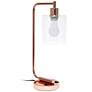 Simple Designs 18.8" Iron Desk Lamp w/ USB Port, Rose Gold, with LED B
