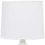 3_Simple Designs 18 1/2" Dark Faux Wood White Ceramic Accent Table Lamp more views