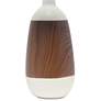 4_Simple Designs 18 1/2" Dark Faux Wood White Ceramic Accent Table Lamp more views