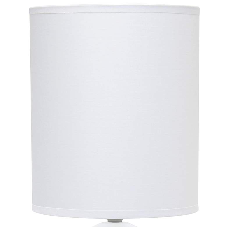 Image 3 Simple Designs 18 1/2" High White and Gold Accent Table Lamp more views