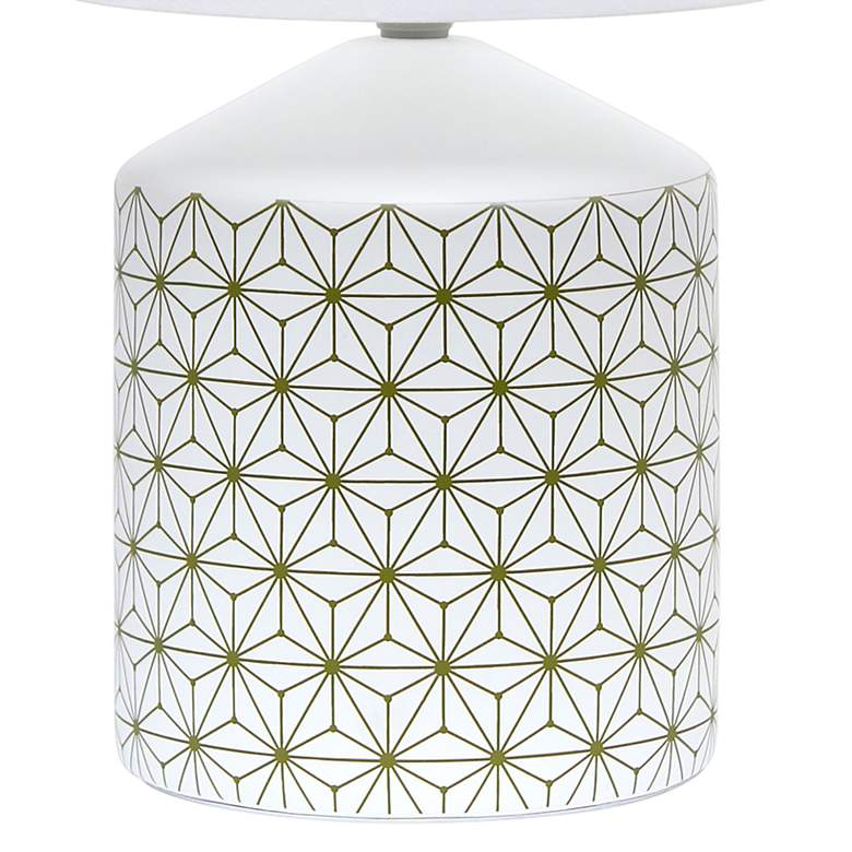 Image 4 Simple Designs 18 1/2 inch High White and Gold Accent Table Lamp more views