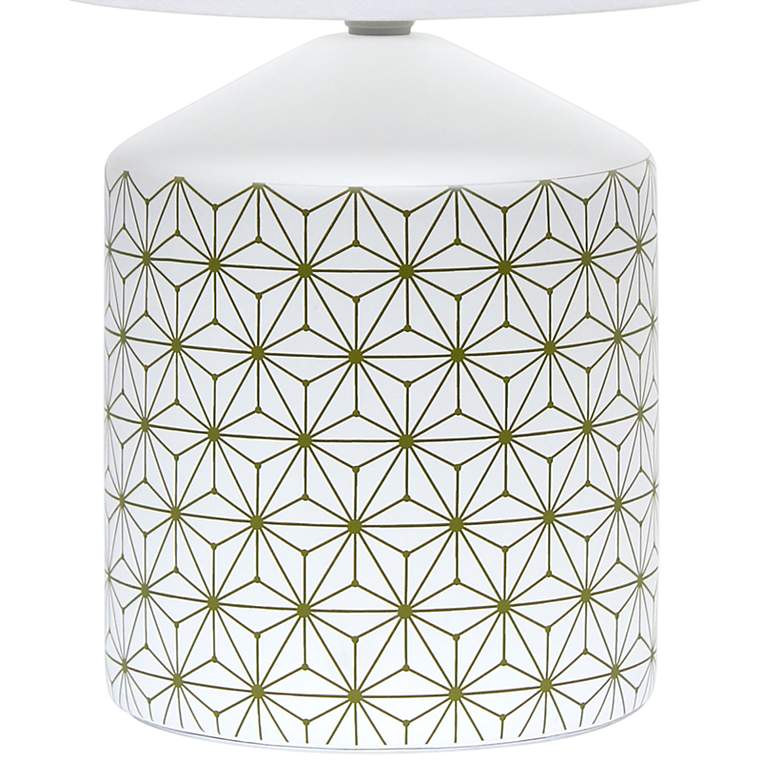 Image 4 Simple Designs 18 1/2" High White and Gold Accent Table Lamp more views