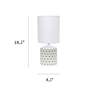 Simple Designs 18 1/2" High White and Gold Accent Table Lamp