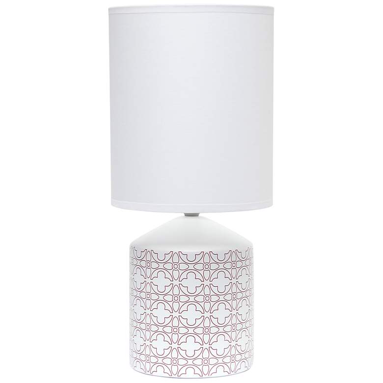 Image 2 Simple Designs 18 1/2" High White and Tan Accent Table Lamp
